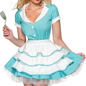 1950s cute sexy housewife sock hop costume - burlesque, retro, halloween costume